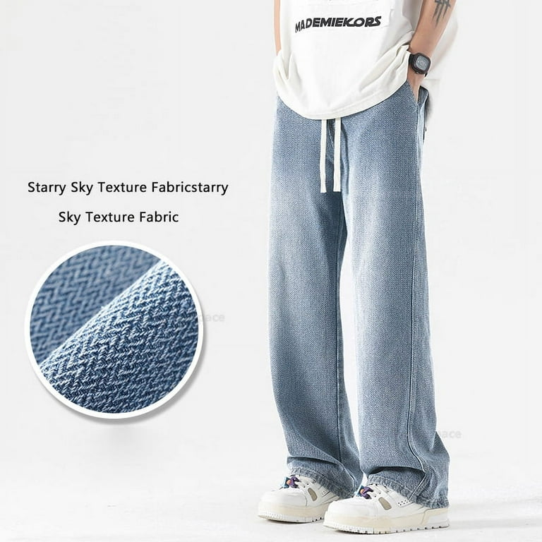 Baggy Jeans Men's Fashion Starry Sky Pattern Fabric Vintage