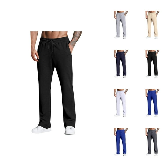 Running Joggers - Comfortable Breathable Sweatpants with Pockets and Elastic Waistband for Casual Office Style