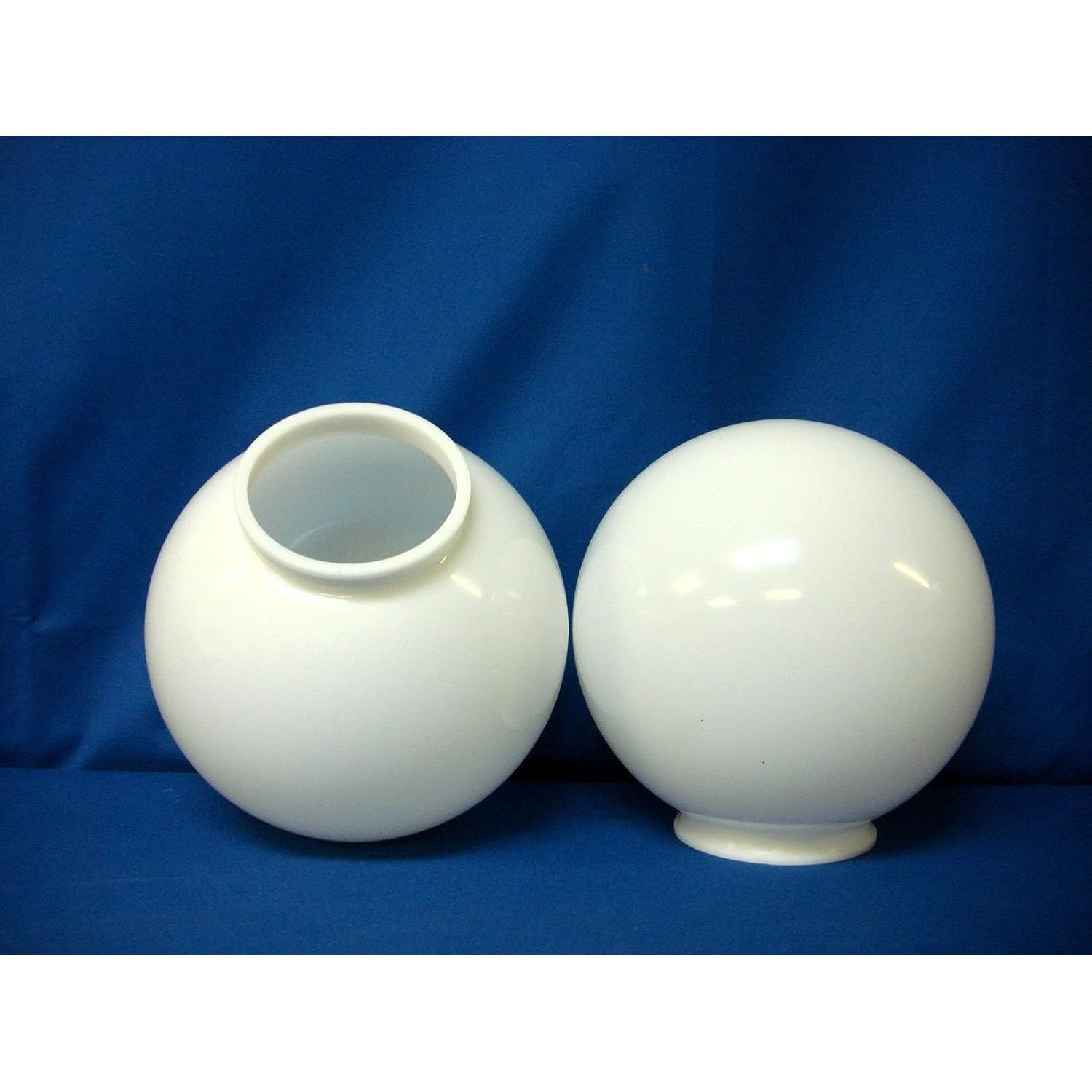 8" WHITE ROUND GLOBE OUTDOOR LIGHT PLASTIC FIXTURE LAMP POLE NEW POST (item_bylightsnglobes