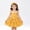 b-536Yellow269, variant on MEZZALL Girls Summer Dress Casual Solid Color Sleeveless Button Front A-Line Toddler Little Girl With Headband O-Neck Cozy Dresses