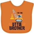 thumbnail image 3 of Inktastic Little Brother Construction Truck Boys Boys Baby Bib, 3 of 4