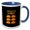 Blue/White, variant on 3drose, Check Out My Six Pack. Funny Text and Images of Six Tacos Gift, 11oz Two-tone Blue Mug