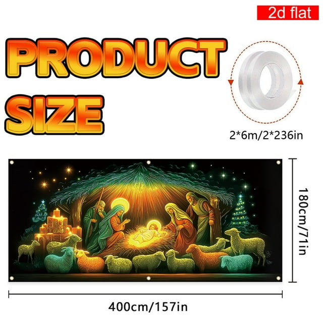 Yhmxh Home Decor Christmas Fluorescent Garage Door Cover Background Welcome Home Decorations Spring Decor
