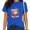 A-Blue, variant on Women's America Believe Again Bald Eagle Graphic Tee Vintage Patriotic Floral Top for Daily Outfit Grey, M