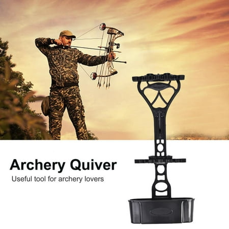 - WALFRONT Arrow Quiver, Archery Quiver,Archery Arrow Quiver Black Accessory Universal for Compound Bow Hunting Shooting