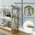 thumbnail image 4 of Furpezoo Console Table with Storage, 40"L Modern Faux Marble Entryway Sofa Table with Storage for Living Room, Hallway, 4 of 8
