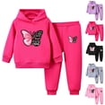 thumbnail image 3 of Odeerbi 2-16 Years Toddler Girls Outfits Cute Printed Hoodies Sweatpants Two-piece Set Loungewear Thin Sweatsuits Toddler Girls Clothes, 3 of 3