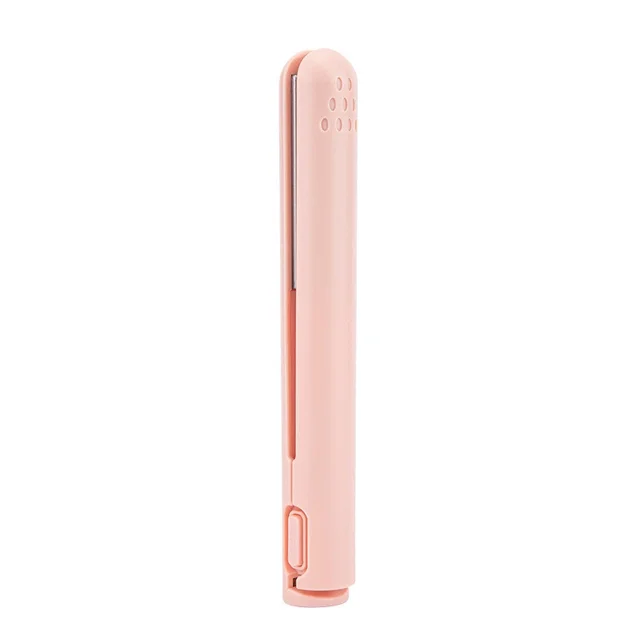 DEBGFS Mini Fer à Friser USB à Double Usage 2 en 1 Fer à Friser Portable Outil de Frisage, Rose