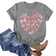thumbnail image 2 of Blusas de Manga Corta para las Mujeres Divertida Impresión Cuello Redondo Camiseta Vintage, Blusas de Primavera para las Mujeres, 2 of 9