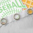 thumbnail image 4 of Erosebridal Mint & Purple Dripping Waffle Green Baseball & Bat Logo Graphic Blackout Curtains Set of 2 (52x84 Each), Sport Graphic Window Curtains for Boys And Girls Kids,Lightweight Room Decor, 4 of 6