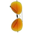 thumbnail image 3 of Grinderpunch Unisex Aviator Adult Sunglasses with Colored Mirrored Lens - Silver | Orange, 3 of 5