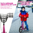 thumbnail image 5 of Gymax Kick Scooter Carbon Steel Frame W/12'' Air Filled Wheel Youth Kids Pink, 5 of 10