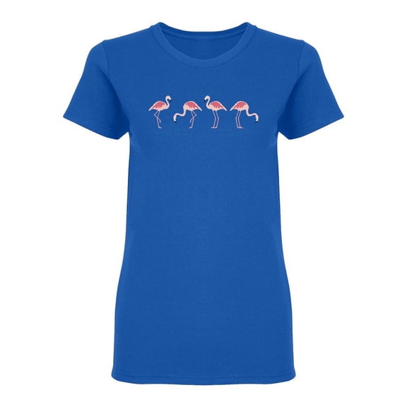 Flamingo Tropical Bird Shaped T-Shirt Women -Image by Shutterstock, Female Small
