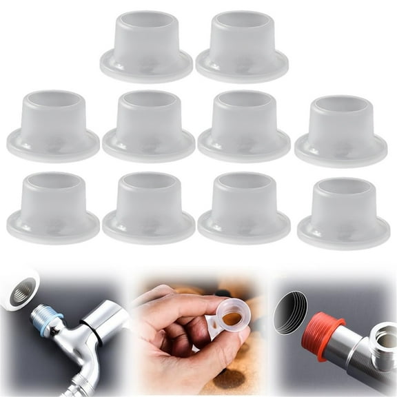 10PCS Faucet Leak-Proof Sealing Gasket, Heavy Duty Hose Sealing Leak-Proof Silicone Gasket, Silicone Raw Material Belt,Rubber Pipe Sealing Rings (Blue) 0.98x0.51x0.59"