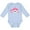 AE-Light Blue, variant on Cute Pink Shark Boys or Girls Long Sleeve Baby Bodysuit