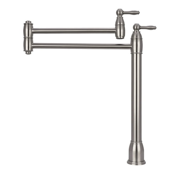 Brushed Nickel Pot Filler Kitchen Faucet Deck-Mounted