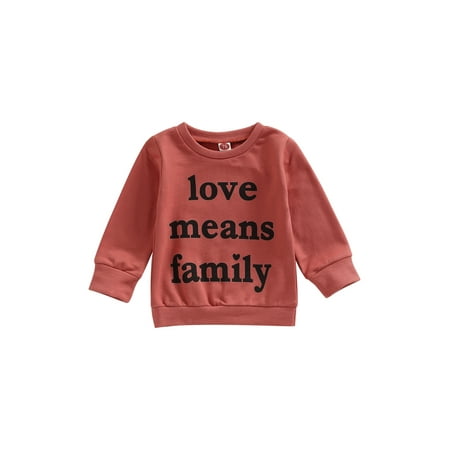 

Toddler Kids Baby Boy Girl Valentine s Day Outfit Long Sleeve Letter Printed Crewneck Sweatshirt Spring Fall Clothes