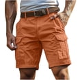 thumbnail image 3 of Jessboyy Cargo Shorts for Men Relaxed Fit Casual Shorts with Pockets Summer Outdoor Hiking Work Cargo Shorts Knee Length Work Shorts Orange,XL, 3 of 6