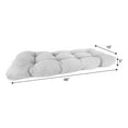 thumbnail image 5 of Jordan Manufacturing 66" x 19" Canvas Light Aqua Solid Rectangular Tufted Outdoor Wicker Settee Bench Cushion, 5 of 8