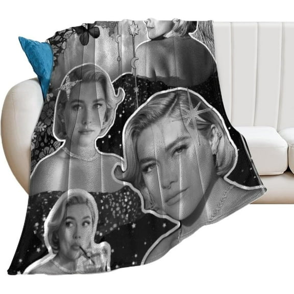 Pretty Florence Pugh Blanket Super Soft Throw Blanket Silky Flannel Lightweight for Sofa, Bed Blanket All Season Use 30""*40""(76 * 100cm)