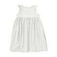 thumbnail image 7 of Kovlvoll Toddler Baby Girls Dress Cotton Sleeveless Crew Neck Solid Color Casual Camisole a Line Dresses, 7 of 7
