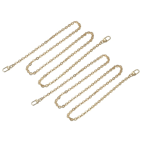 Unique Bargains 43'x0.28' Purse Chain Strap, 2Pack Purse Handle Shoulder Bags Replacement Strap, Gold