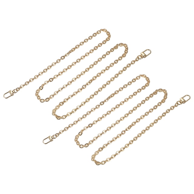 Unique Bargains 43'x0.28' Purse Chain Strap, 2Pack Purse Handle Shoulder Bags Replacement Strap, Gold