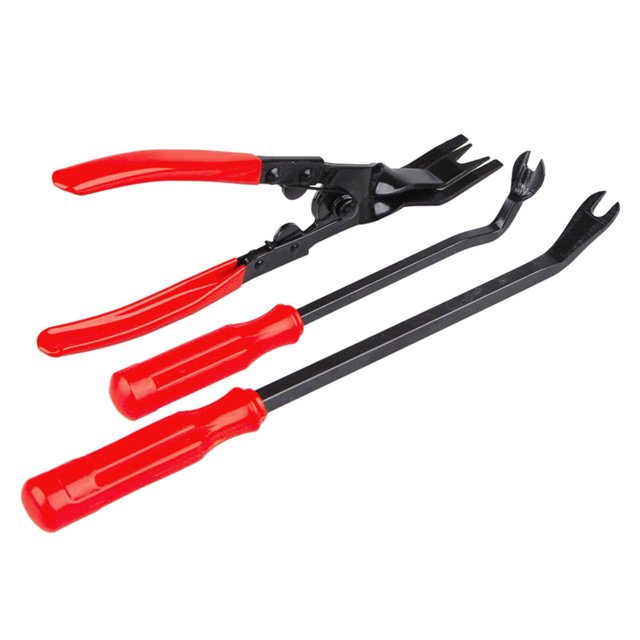 CARTTOU 3 Pcs Car Door Panel Clips Pliers Trim Removal Fastener Puller Remover Repair Tool Kit