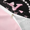 thumbnail image 4 of meiyoeat Cute Coquette Bow Twin Duvet Cover For Kids,Pink Ribbon Bowtie Initial Letter K Twin Bedding,Pink Reversible,2pcs(No Comforter), 4 of 6