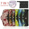thumbnail image 1 of 7en1 Serviettes Hygiéniques Réutilisables Grand Ensemble de Serviettes Hygiéniques avec Ailes Imperméables Lavables Protège-Slips pour Femmes, 1 of 8