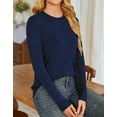thumbnail image 3 of Sweaters for Women Basic Solid Color Crewneck Sweaters Lightweight Pullover Tops Fall Sweater Shermie, 3 of 6