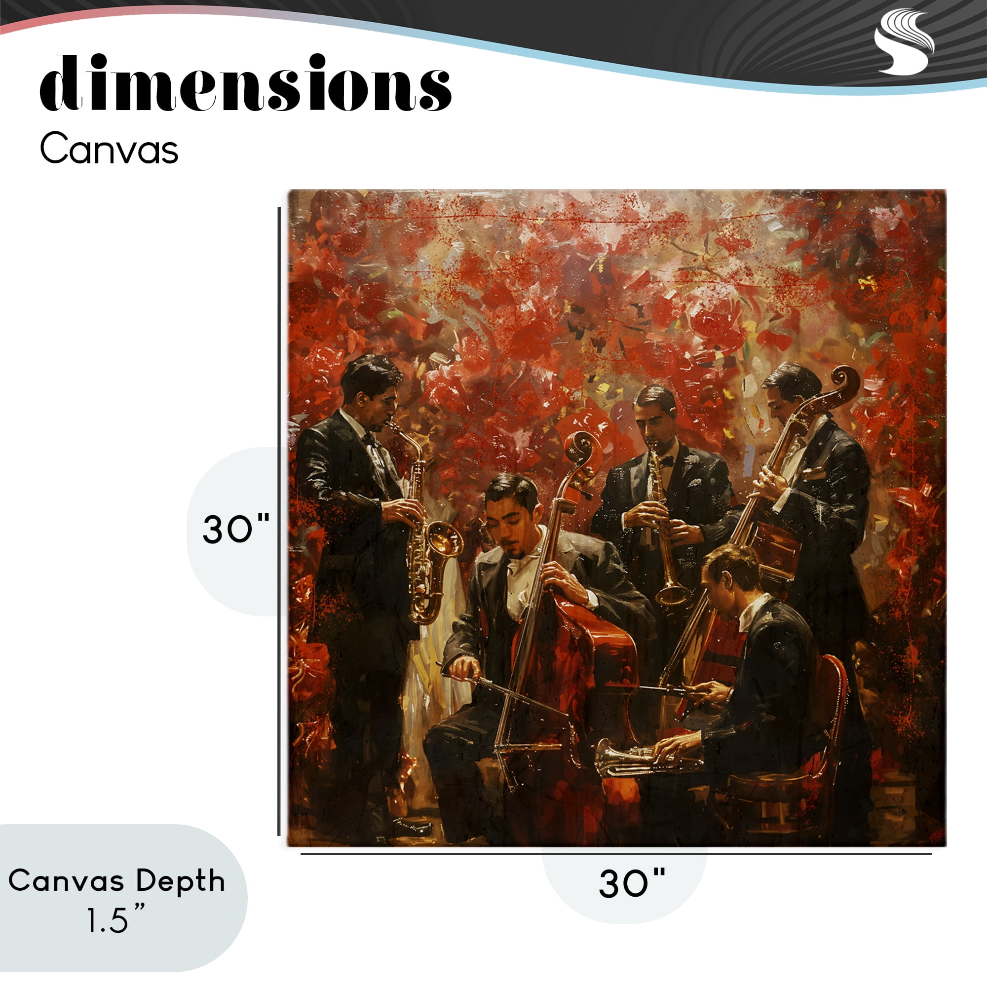 Stupell Industries Play More Jazz Performance Canvas Wall Art, design by Marta Wiley