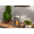 thumbnail image 2 of Gerson Company 11.81"H Wood & Metal Honeycomb Lantern, 2 Set, 2 of 2