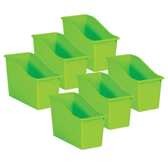 Teacher Created Resources Lime Plastic Book Bin, Pack of 6