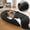 Black, variant on 78 x 51 x 12inches Human Dog Bed Fits Adult 10 CM Thick Memory Foam Washable Oversize Dog Bed with Plump Pillow and Blanket and Strap(Grey)
