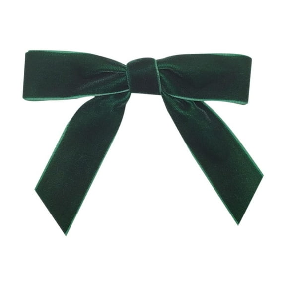 geerera 12 Pcs Velvet Bows Christmas Tree Bows, Vintage Velvet Ribbon Bows for Tree Garland Wreath Indoor Xmas Decorations Gift Wrapping, Green