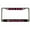 chrome/black/dark pink, variant on Pitbull Mom with Paw Prints(Dog Lovers) Style Heavy Duty Metal License Plate Frame Personalised/Car Accessories Car Tag Holder Cover (Chrome/White/Black)