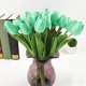 thumbnail image 4 of Tulipán artificial Huayishang, 10 unidades, verde, en liquidación. Flores falsas de imitación para el hogar. 10 unidades., 4 of 4