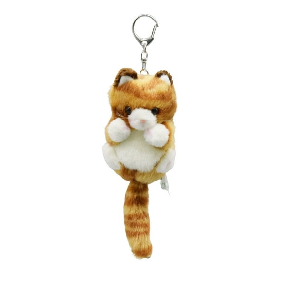 Mini Plush Orange Cat Stuffed Animal Keychain for Kids Bag, Purse, Backpack, Handbag