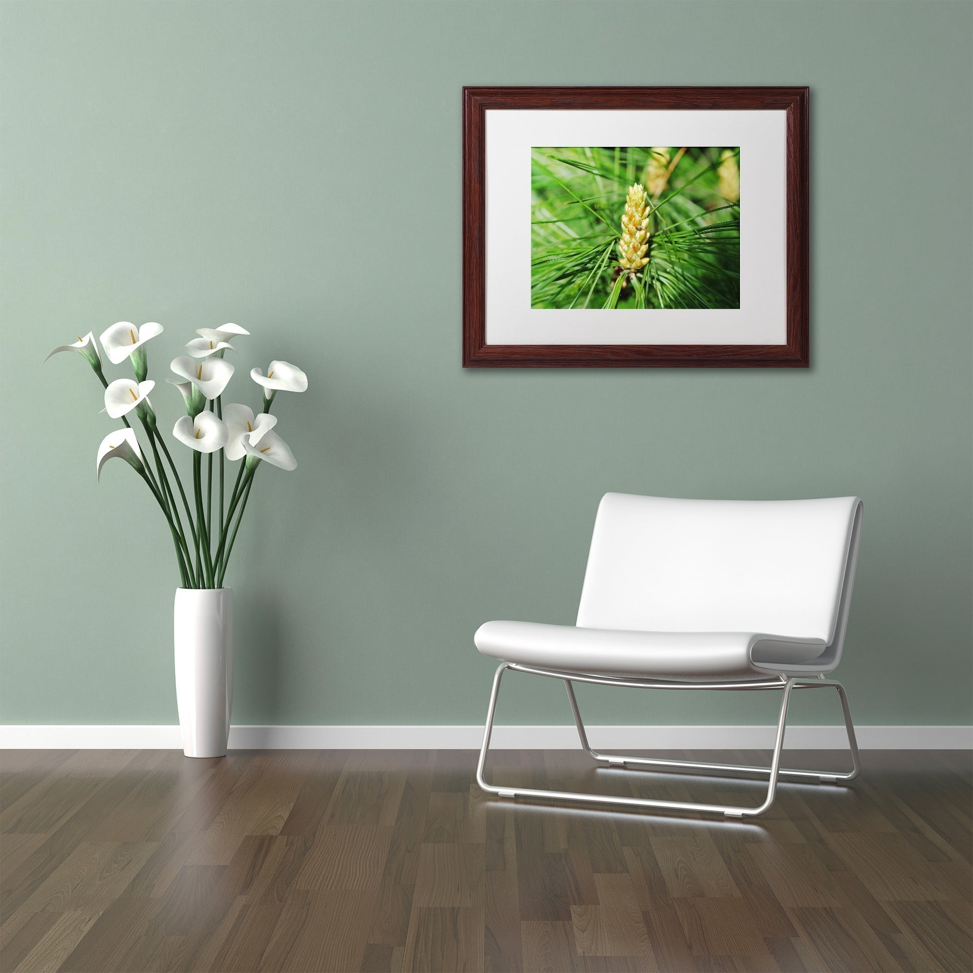 Trademark Fine Art "The Start" Canvas Art by Monica Mize, White Matte, Wood Frame