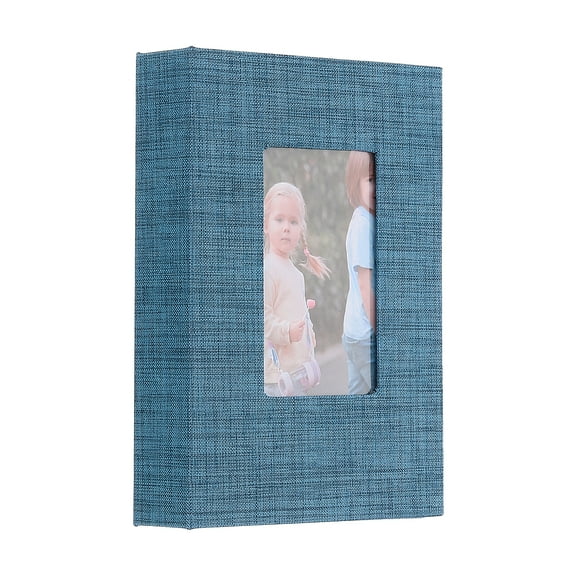 Small Photo Album, 4x6 Linen Cover Picture Book Hold 52 Photos, Blue