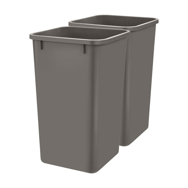 Rev-A-Shelf Bac à Déchets de Remplacement en Polymère 27 qt, Gris, Lot de 2, RV-1024-13-2
