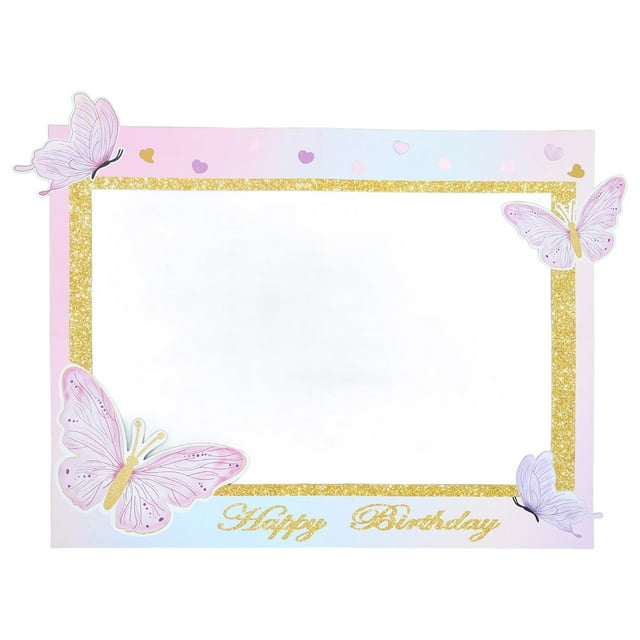 Miangastore Photo Booth Picture Frame Multi Paper for Birthday Themed Celebrations 1Set