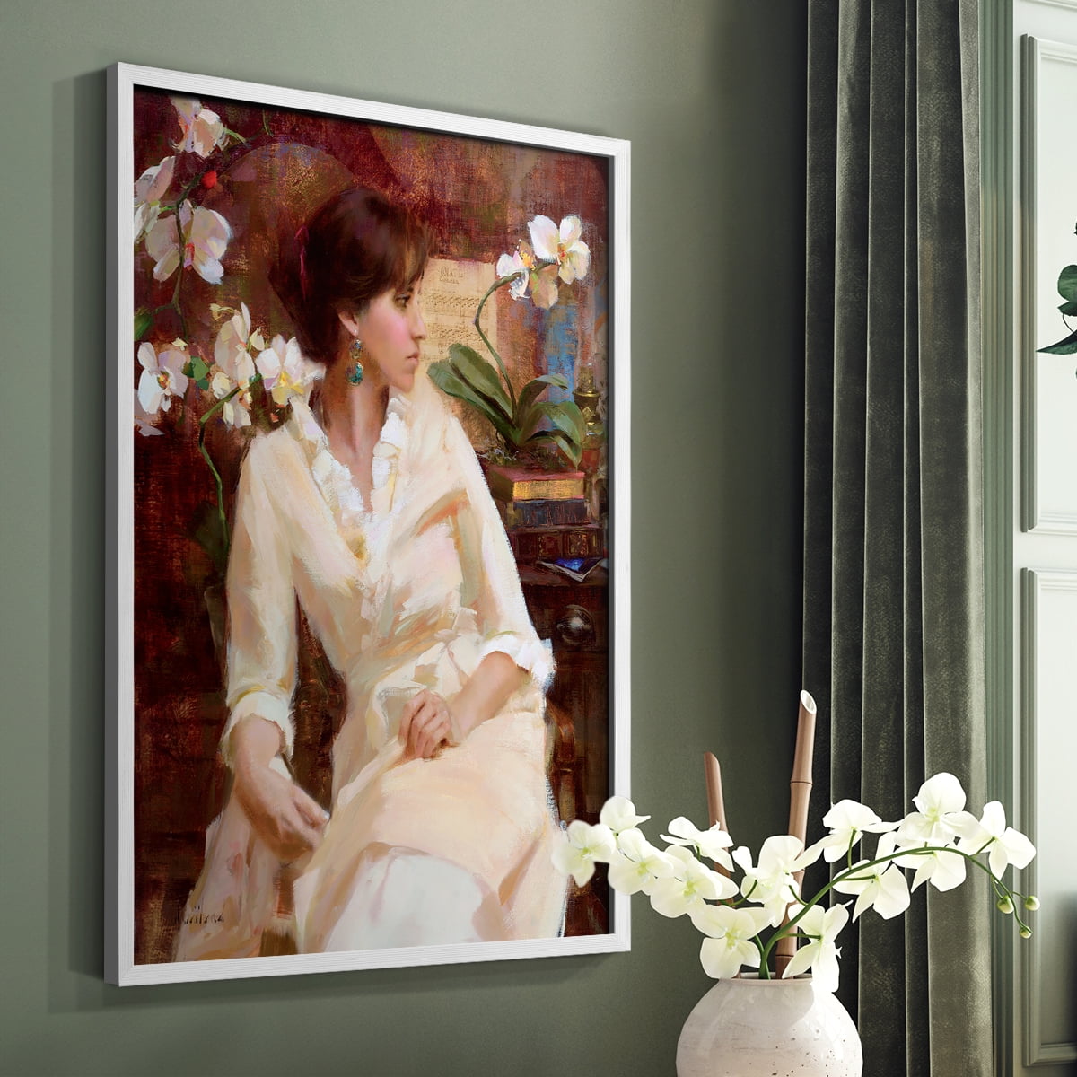 Fiori Di Aria Portrait in Paper Solid Wood 8 x 10 Framed Print