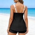 thumbnail image 5 of Ahdbta Tankini Swimsuits for Women Tummy Control Two Piece Bathing Suit Color Block Flowy Swim Tank Top with Boyshorts, 5 of 9