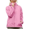 thumbnail image 3 of Kctiaxy Womens Rain Jacket Lightweight Waterproof Raincoat Loose Drawstring Hoodied Windbreaker Jacket Solid Color Long Sleeve Zipper Jacket with Pockets, 3 of 7