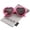 White, variant on Female Women's Oversize Gradient Lens Heart Sunglasses 56mm (Black / Lavender) - 56mm