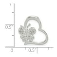 thumbnail image 2 of Sterling Silver CZ Heart with Butterfly Slide, 2 of 2