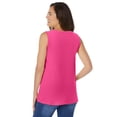 thumbnail image 2 of Woman Within Plus Size Perfect Sleeveless Shirred V-Neck Tunic, 2 of 6