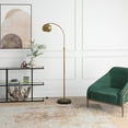 thumbnail image 4 of Henn&Hart 27" Brass/Blackened Bronze Metal Floor Lamp, 4 of 7